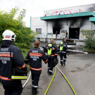 Brand in Supermarkt-Halle in Wien-Donaustadt