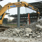 Bagger im Rapid-Stadion
