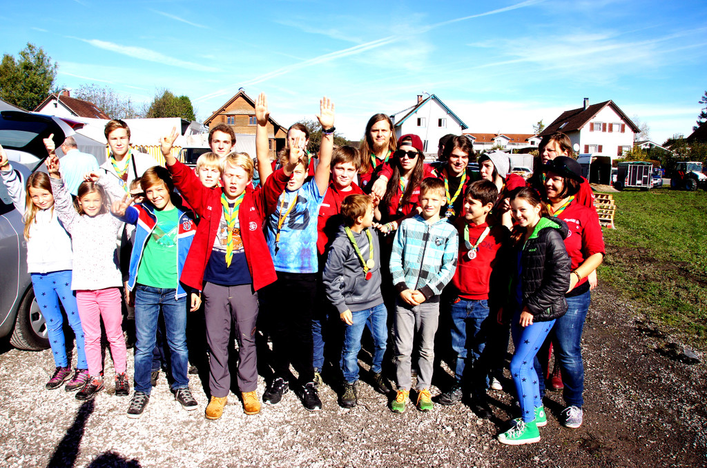 Die Pfadis waren mit ihrer Arbeit zufrieden.JPG