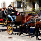 Nach getaner Arbeit lie__ man sich durchs Dorf kutschieren.JPG
