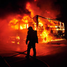 Lkw-Brand auf der A21