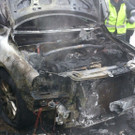 Pkw-Brand auf der A23