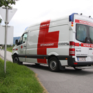 Verletzter Motorradfahrer in Lustenau
