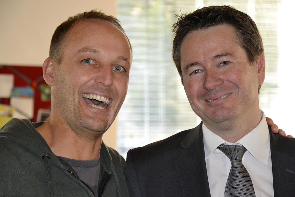 v.l.n.r. Markus Kleissl (Golfclub Lech), Dir. Georg Gundolf (Vorstand Raiffeisenbank Lech) 