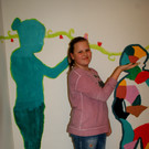 Mein Spiegelbild an der Wand.JPG