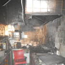 Imbissbude fing Feuer