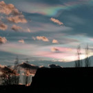 Irisierende Wolken