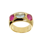 Ring rosa/blau vergoldet um EUR 59,00