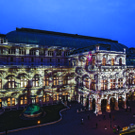 Lichtinstallation von Gerry Hofstetter an der Wiener Staatsoper