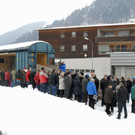 Ausstellung in altem Waggon