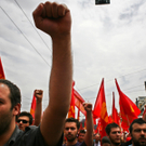 Kommunisten demonstrieren in Athen gegen Sparkurs