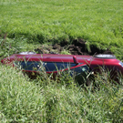 Lustenau: Auto im Graben
