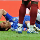 Michael Ballack verletzt sich beim Spiel Portsmouth vs Chelsea 