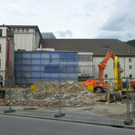 Kornmarkt während der Abbrucharbeiten