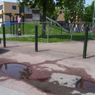 Schlaglöcher in der Wuhrmeisterstraße