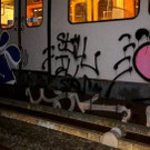 U4-Zug in Wien-Döbling besprüht