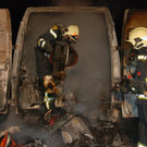 Pkw-Brand auf der A21 bei Gießhübl 