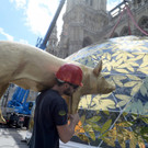Aufbau der Life Ball-Bühne