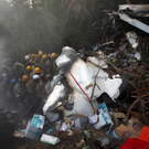 Aufräumarbeiten nach Flugzeugabsturz in Indien