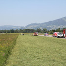Flugzeug kollidiert mit Traktor in Hohenems