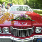 Mit dem Thunderbird fuhr das Paar auf den Gebhardsberg.