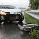 Unfall auf A14 bei Hohenems: Pkw prallt gegen Leitplanke