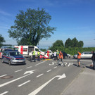Kollision zwischen Pkw und Motorrad bei Bregenzer Kaserne