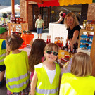 Besuch auf dem Bauernmarkt