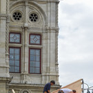 Straßensperre in Wien