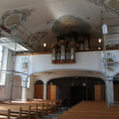 Kunststudenten gestaltet Deckengemälde in Kirche von Mäder