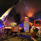 Leerstehendes Gasthaus in Götzis in Vollbrand