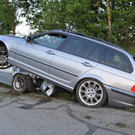 Spektakulärer Crash auf A94
