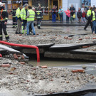 Wasserrohrbruch Am Spitz in Floridsdorf