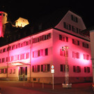 Rathaus in Pink