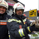 Feuerwehr rettet Eule aus Generali Arena
