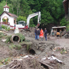 Aufräumarbeiten in Taxenbach