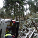 Transporter in Lochau 50 Meter abgestürzt