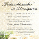 Weihnachtszauber im Adventgarten