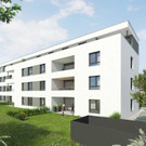 Kleinwohnanlage Pontenstraße vor Fertigstellung