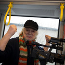 Beim Video-Dreh vom "Strassenbahn-Michl" 