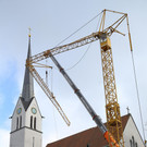 Kranausleger von Kirche geborgen