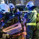 Unfall mit Taxi in Wien-Favoriten: Einsatz an der Unfallstelle