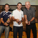 Peter L. Eppinger, Steffen Hofmann und Rapid-Stimme Andy Marek