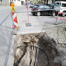 Bauarbeiten in der Churer Straße