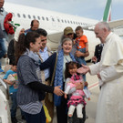 Papst auf der Insel Lesbos