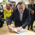 Richard Lugner bei der Wahl