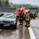 Pkw schleudert in Lkw - Unfall auf A96 bei Lindau