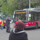 Unfall in Wien-Brigittenau: Pkw mit Bus kollidiert