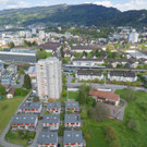 Brunner Gerüstbau: Drohnenbilder Strabonstraße in Bregenz