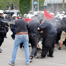 Demo gegen Identitäre: Polizeieinsatz 